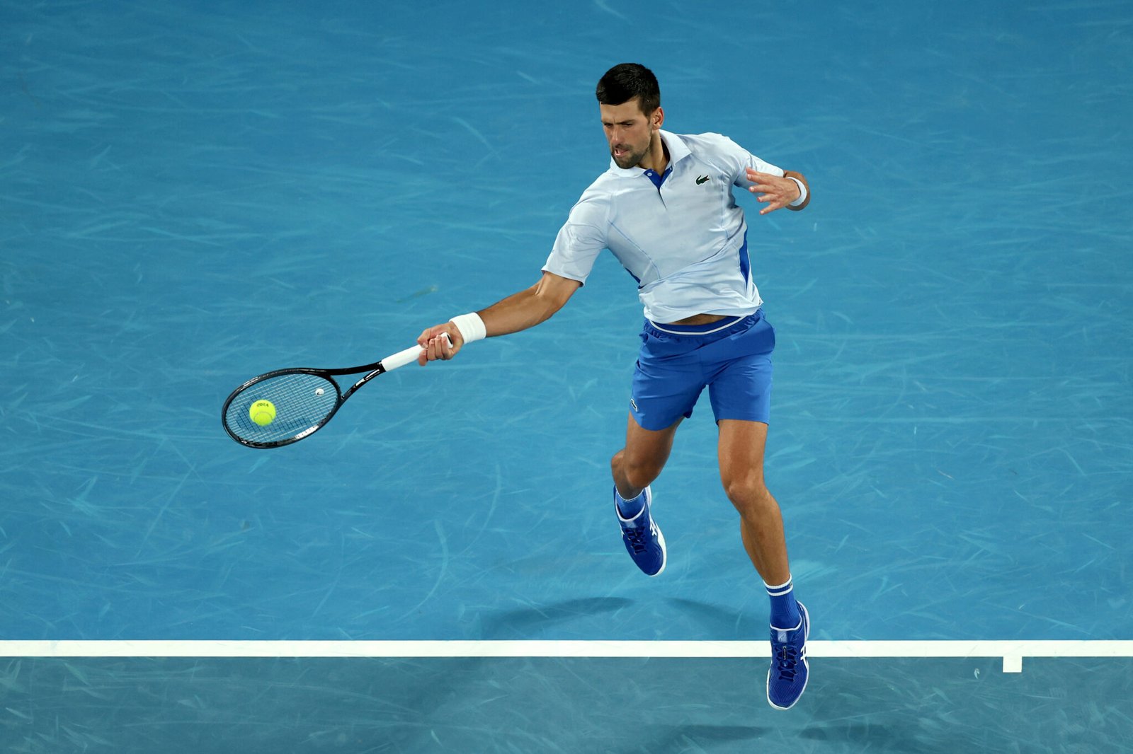 Djokovic en el Open de Australia 2024.