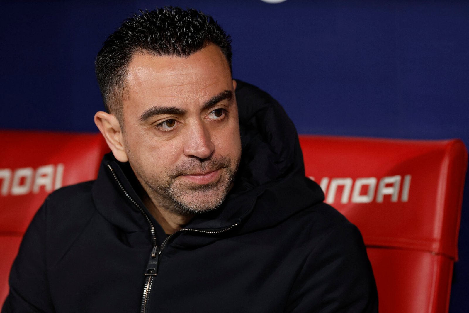 Barcelona's Spanish coach Xavi is pictured before the Spanish league football match between Club Atletico de Madrid and FC Barcelona at the Metropolitano stadium in Madrid on March 17, 2024. (Photo by OSCAR DEL POZO / AFP) (Photo by OSCAR DEL POZO/AFP via Getty Images)