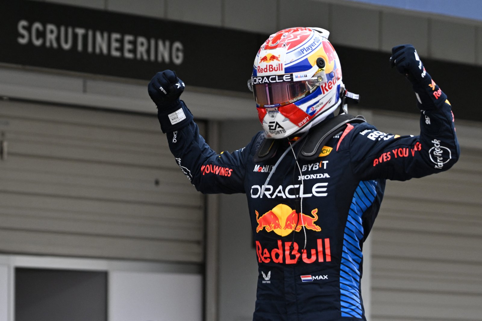 Max Verstappen celebrando la victoria en el Gran Premio de Japón de 2024