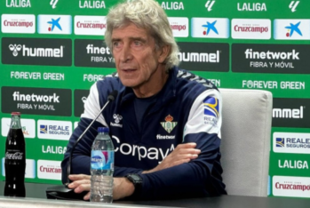 Pellegrini en rueda de prensa. FOTO: PG