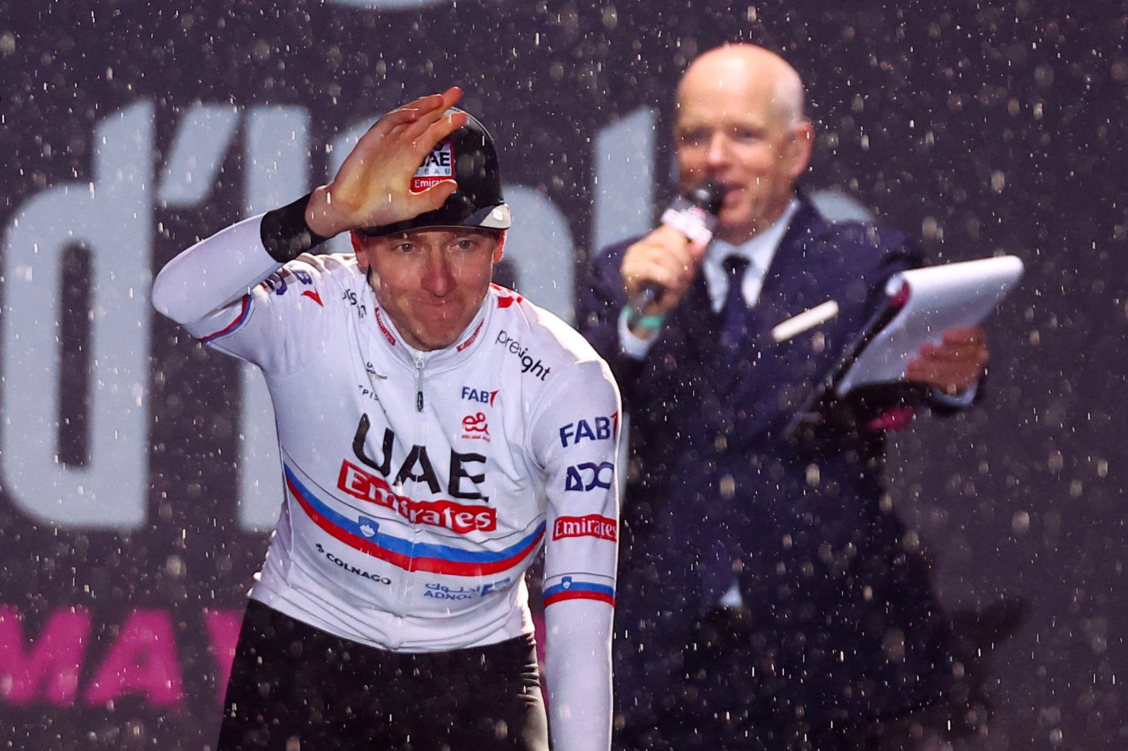 Tadej Pogacar en la presentación del Giro de Italia 2024.