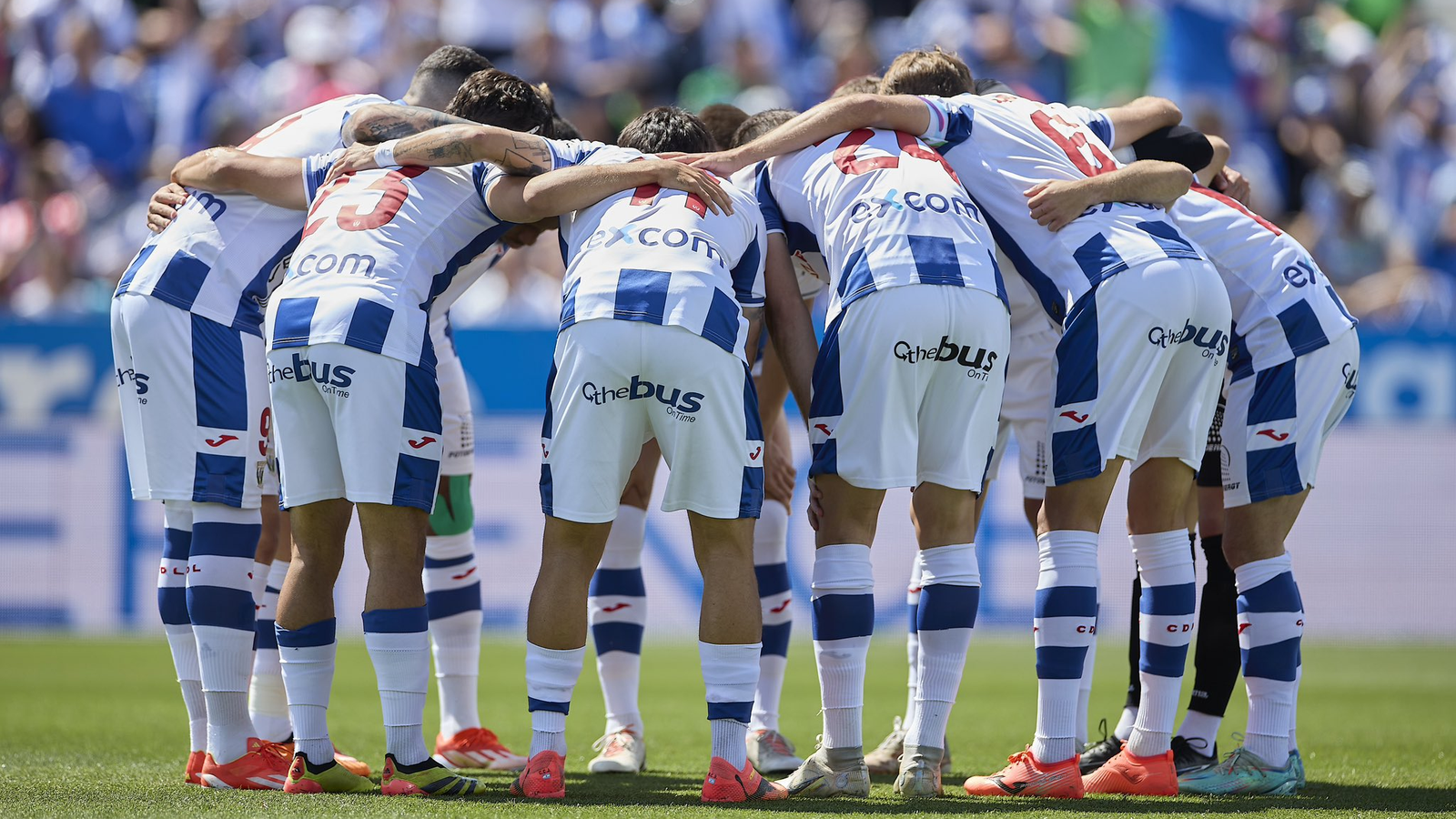 Jugadores del Leganés reunidos.