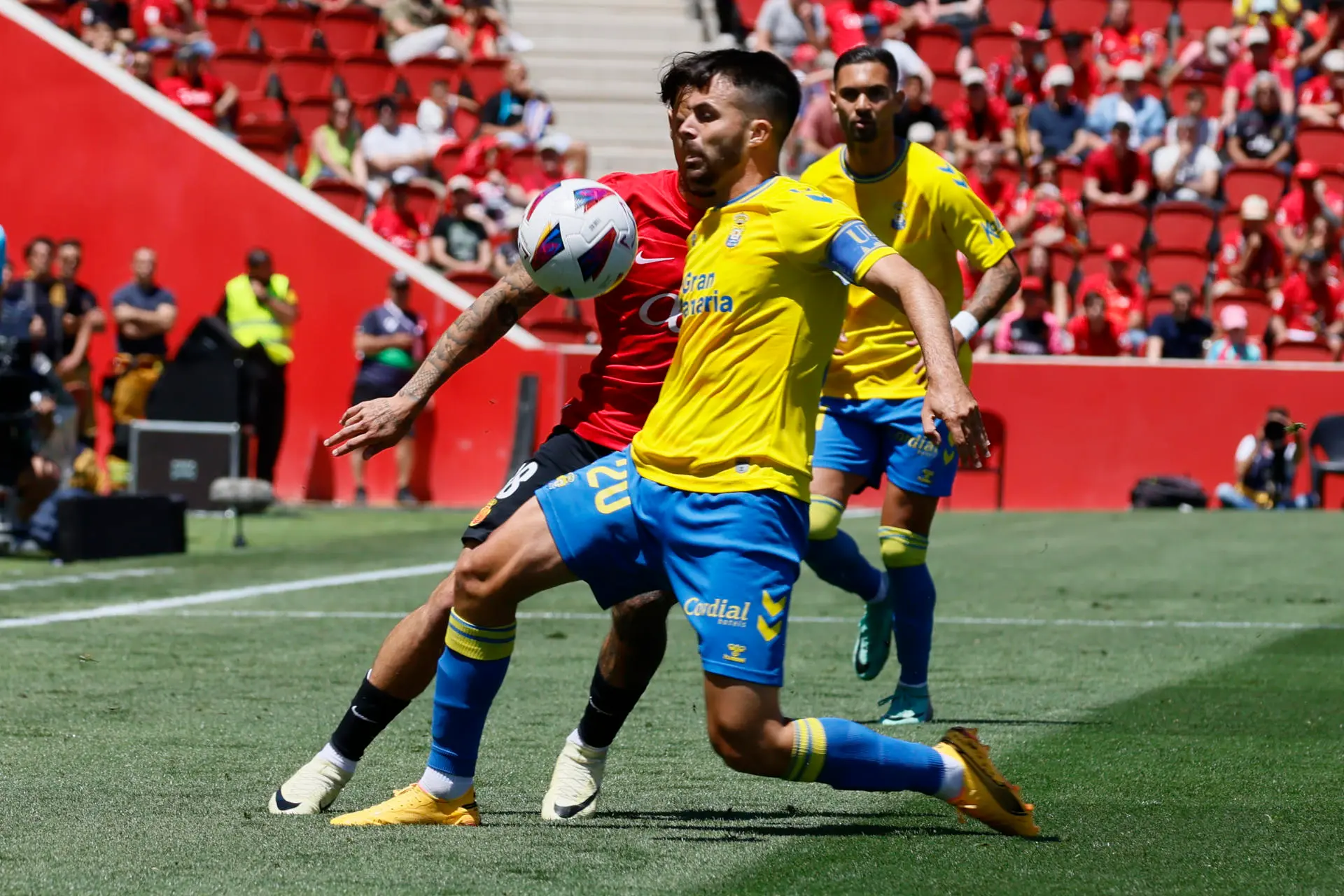 Imagen del partido entre el Mallorca y Las Palmas.