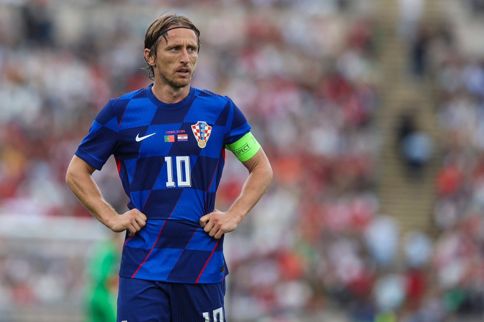 Luka Modric, jugador del Real Madrid, durante un partido amistoso con Croacia.