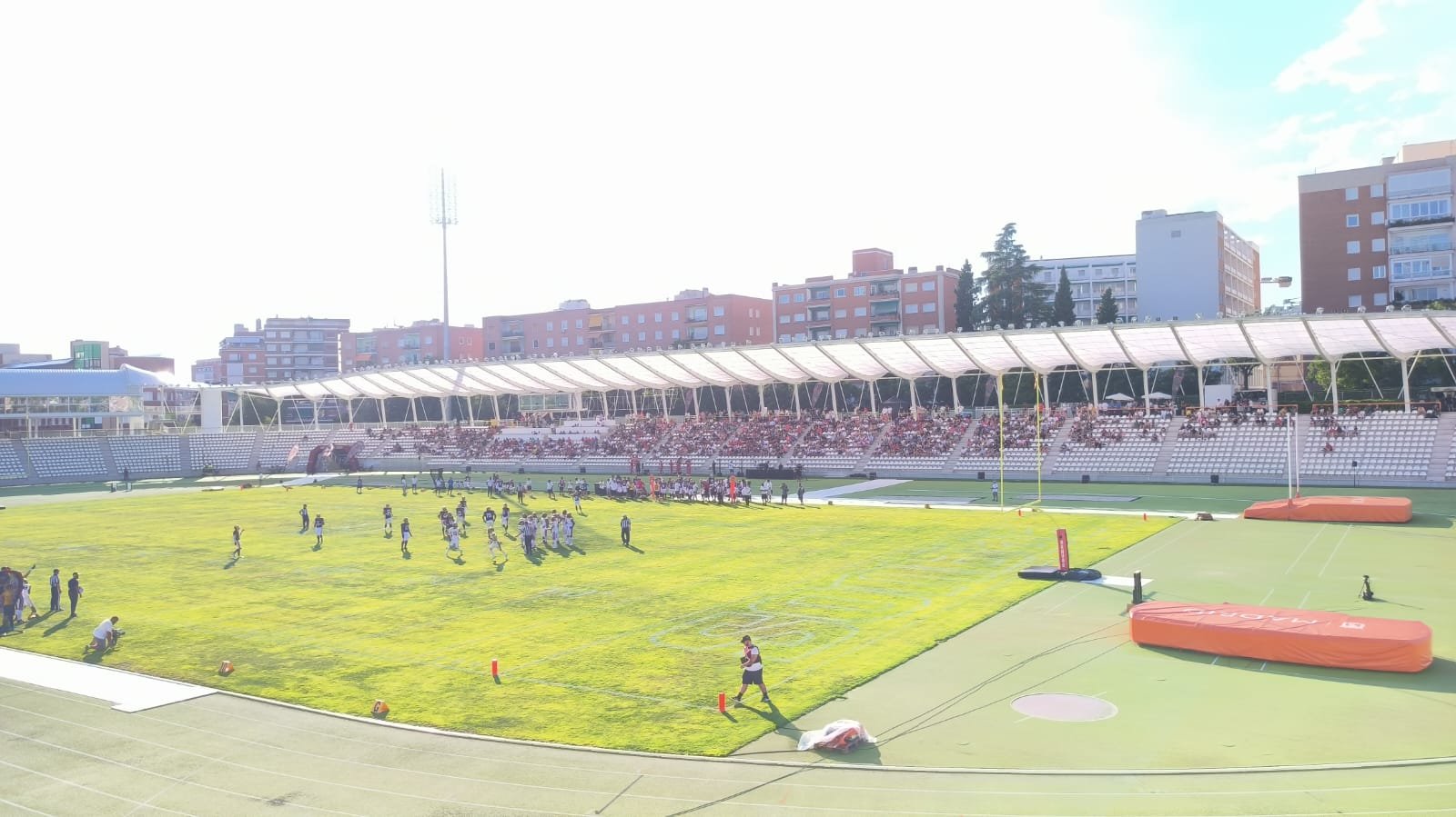 Estadio Vallehermoso en el partido de Madrid Bravos contra Hamburg Sea Devils