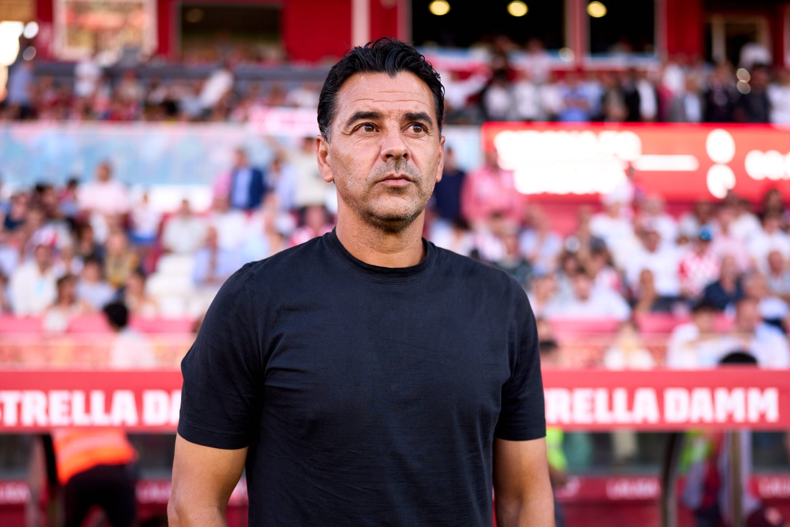 Míchel en el partido contra el CA Osasuna