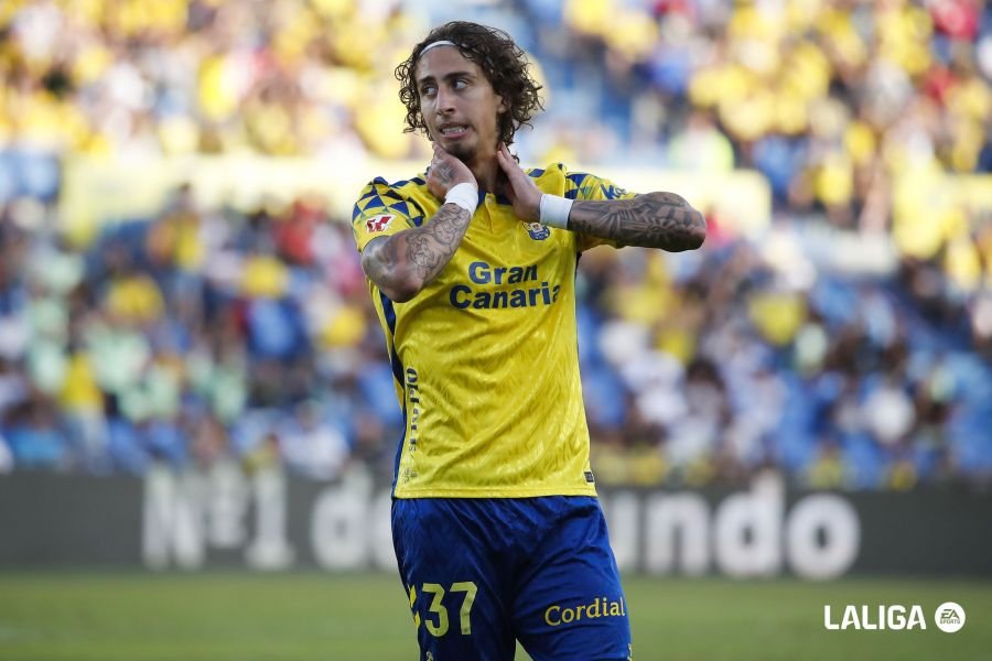 Fábio Silva durante el partido entre Las Palmas y el Athletic Club. Foto: LaLiga.