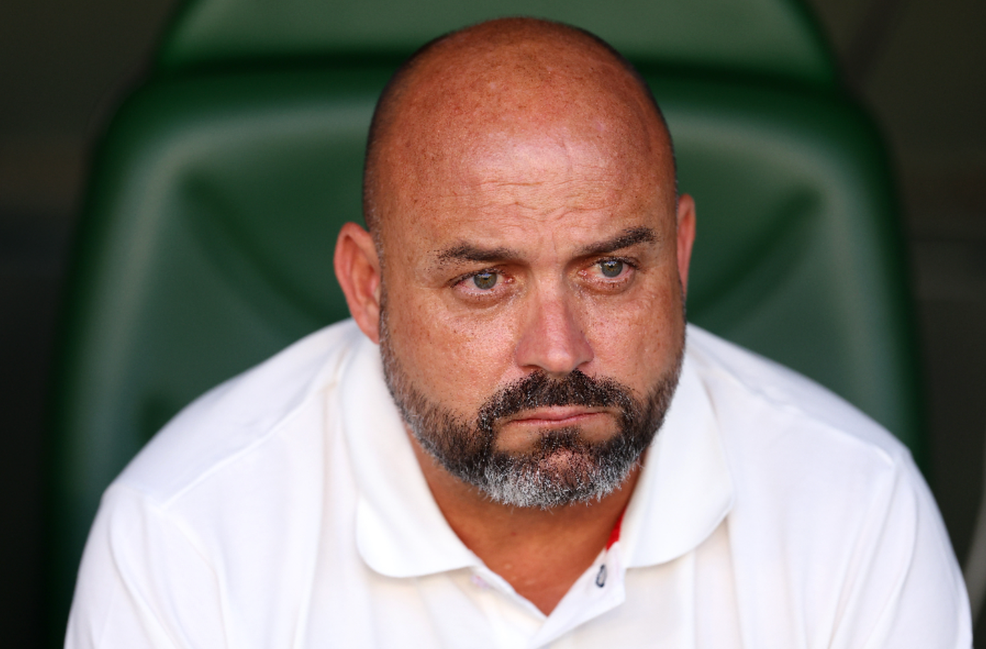 El entrenador del Espanyol, Manolo González durante el partido (Foto de Getty Images)