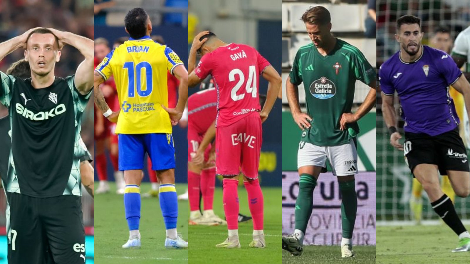 Sporting, Cádiz, Tenerife, Ferrol y Cordoba Hypermotion