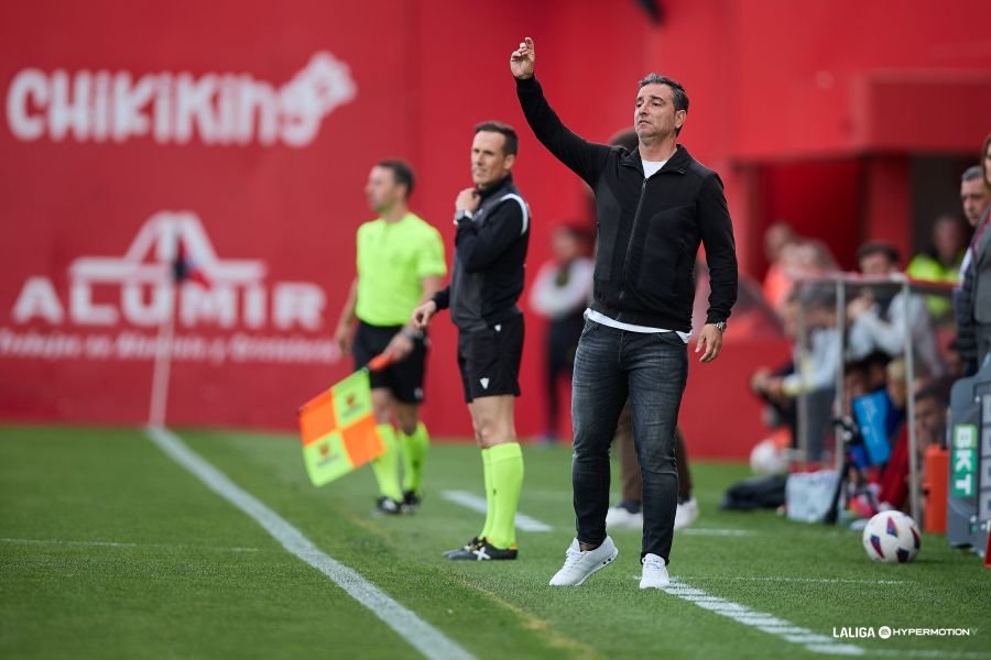 Jandro Castro en su último partido con la SD Amorebieta. (Foto: vía LALIGA/ web)