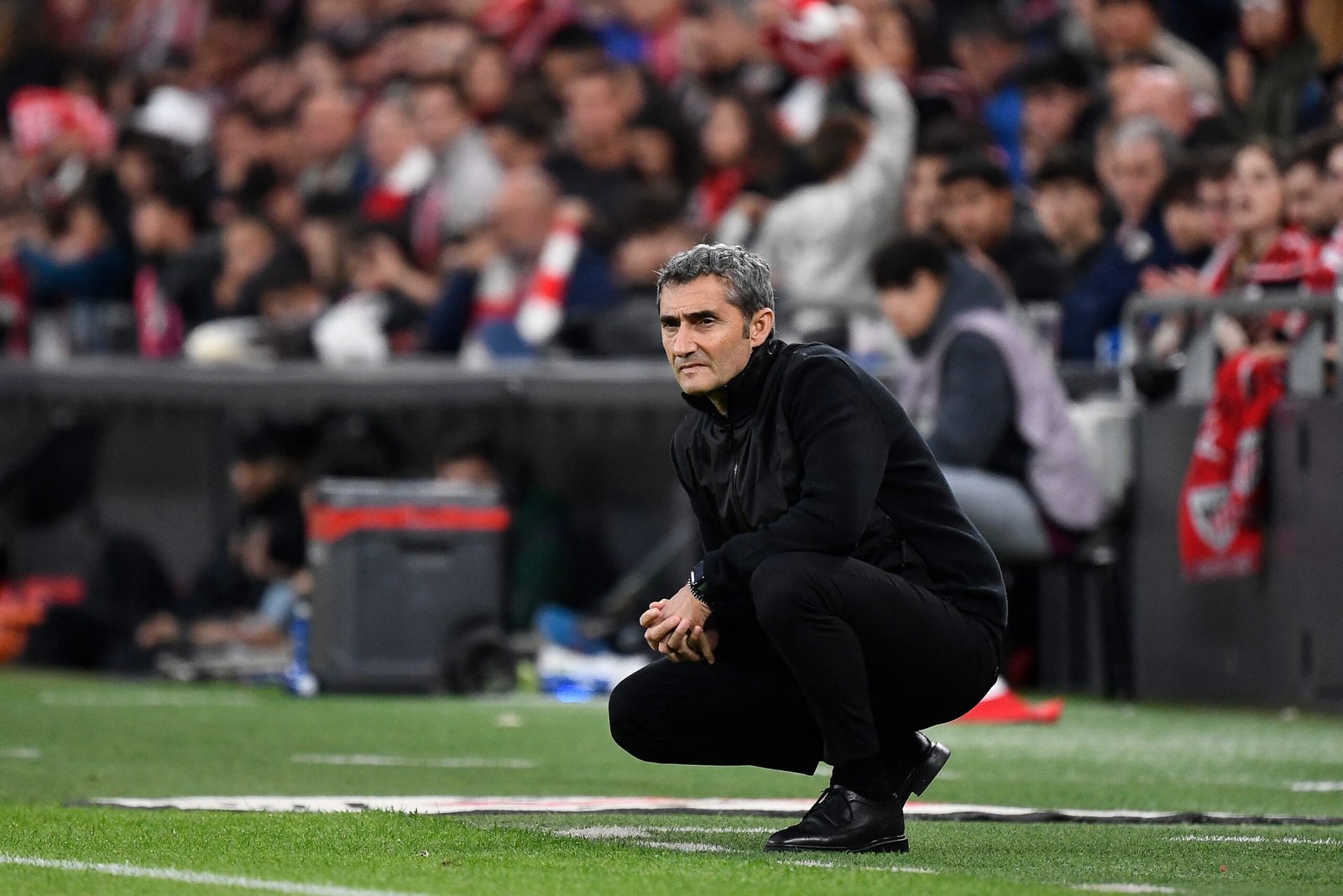 Ernesto Valverde en el campo