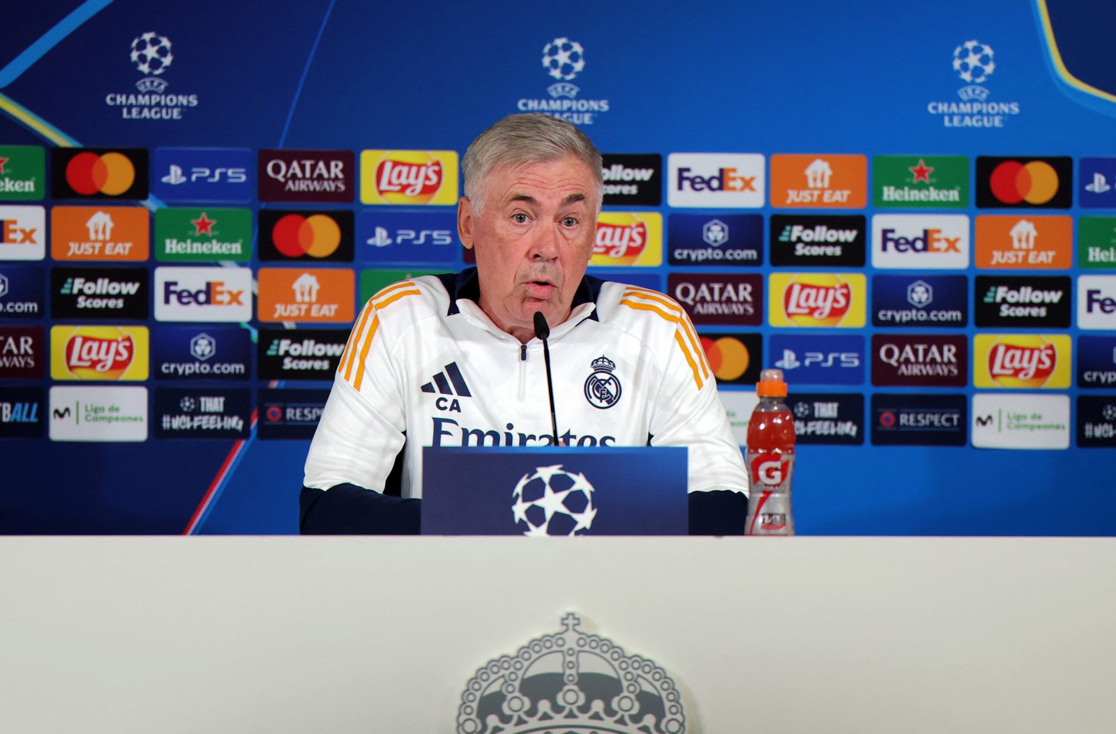 Carlo Ancelotti, entrenador del Real Madrid.