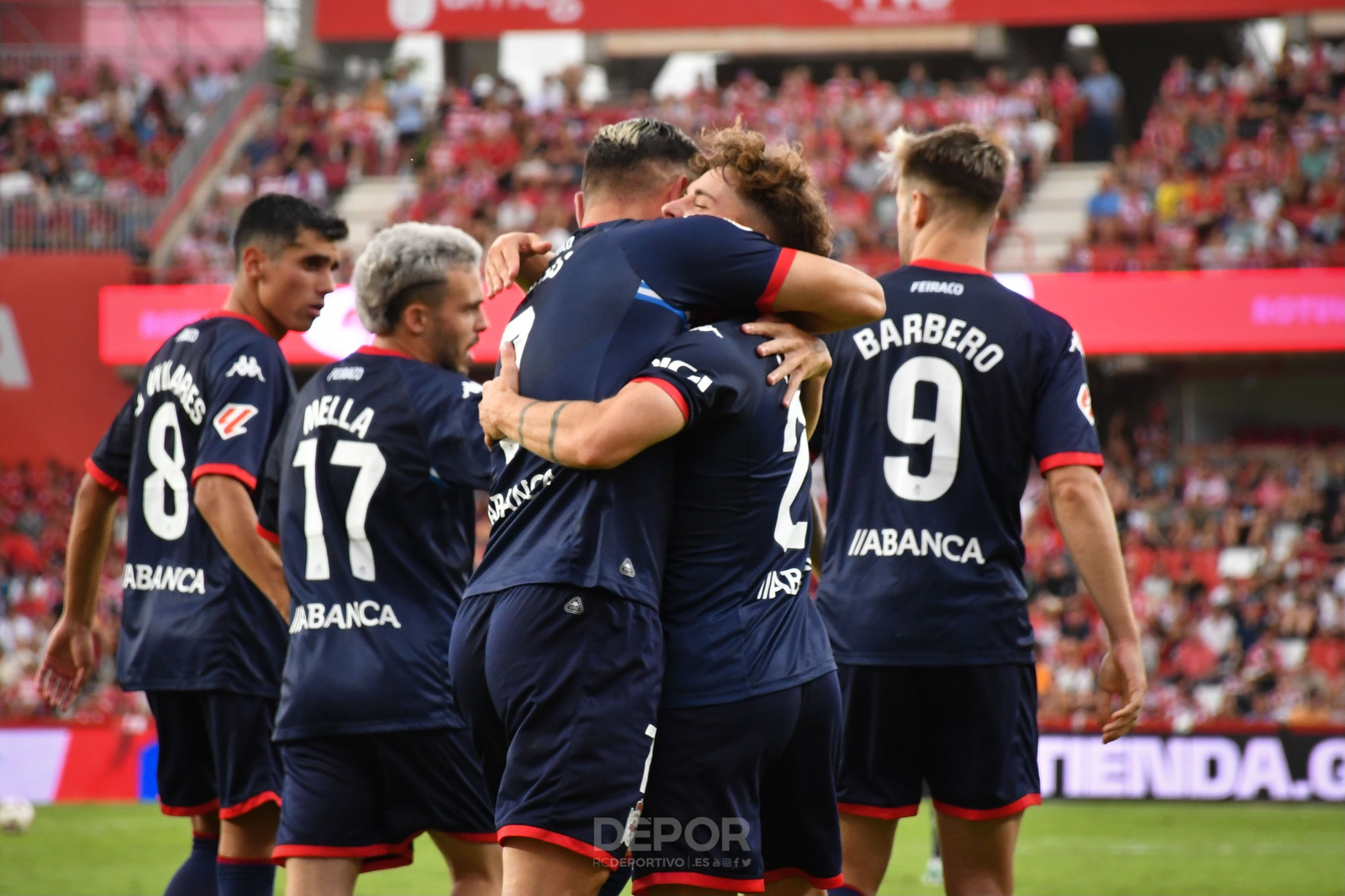 RC Deportivo de la Coruña celebrando un gol