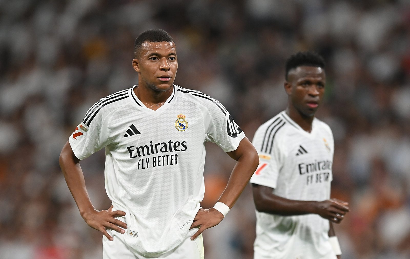 Kylian Mbappé y Vinícius Júnior, jugadores del Real Madrid