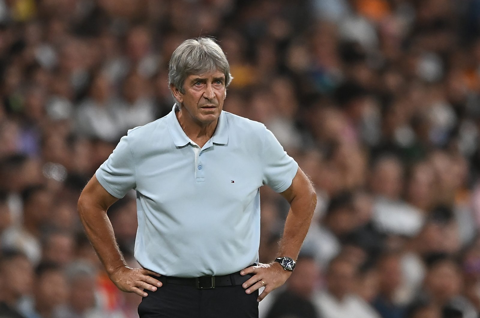 Pellegrini en el encuentro contra el Real Madrid