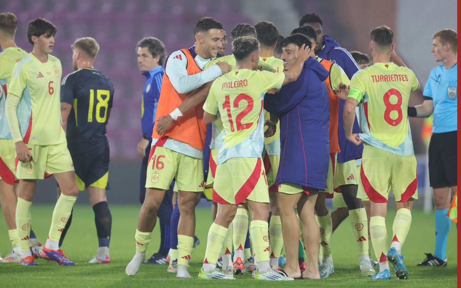 Alberto Moleiro, jugador de la UD Las Palmas, con la Sub-21 de España en el parón internacional