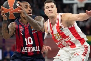 Codi Miller Mc-Intyre, durante el partido de Euroliga ante el Estrella Roja. Foto: Josu Chavarri Erralde