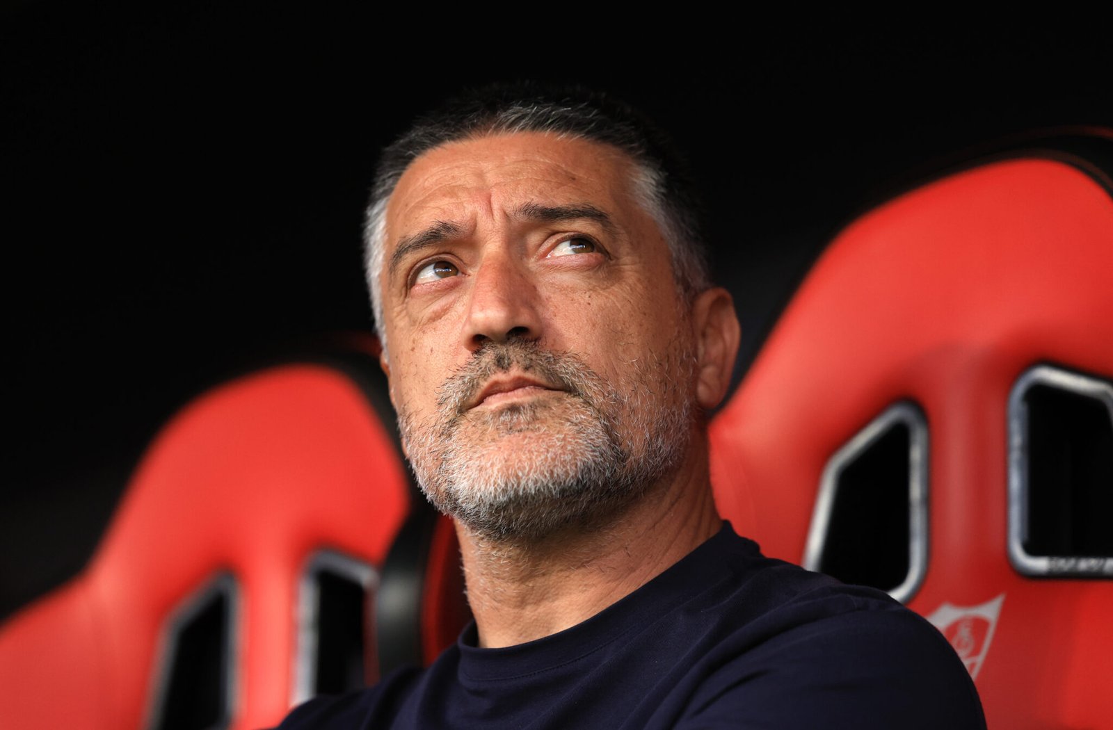 García Pimienta en el partido Sevilla FC - Real Valladolid CF (Foto de Fran Santiago/Getty Images)