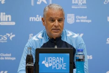 Sergio Pellicer en la rueda de prensa previa al partido ante el Cartagena