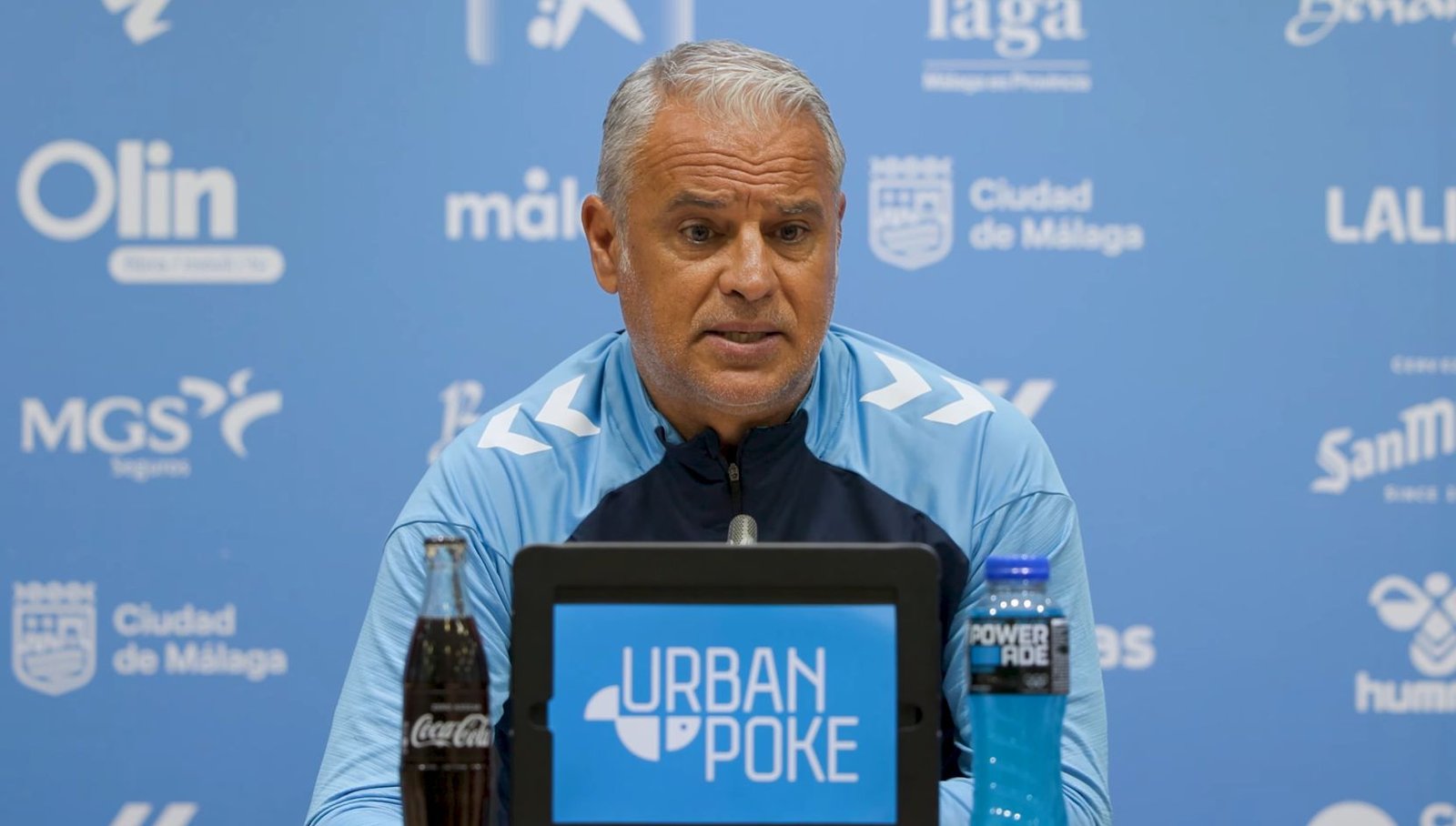 Sergio Pellicer en la rueda de prensa previa al partido ante el Cartagena