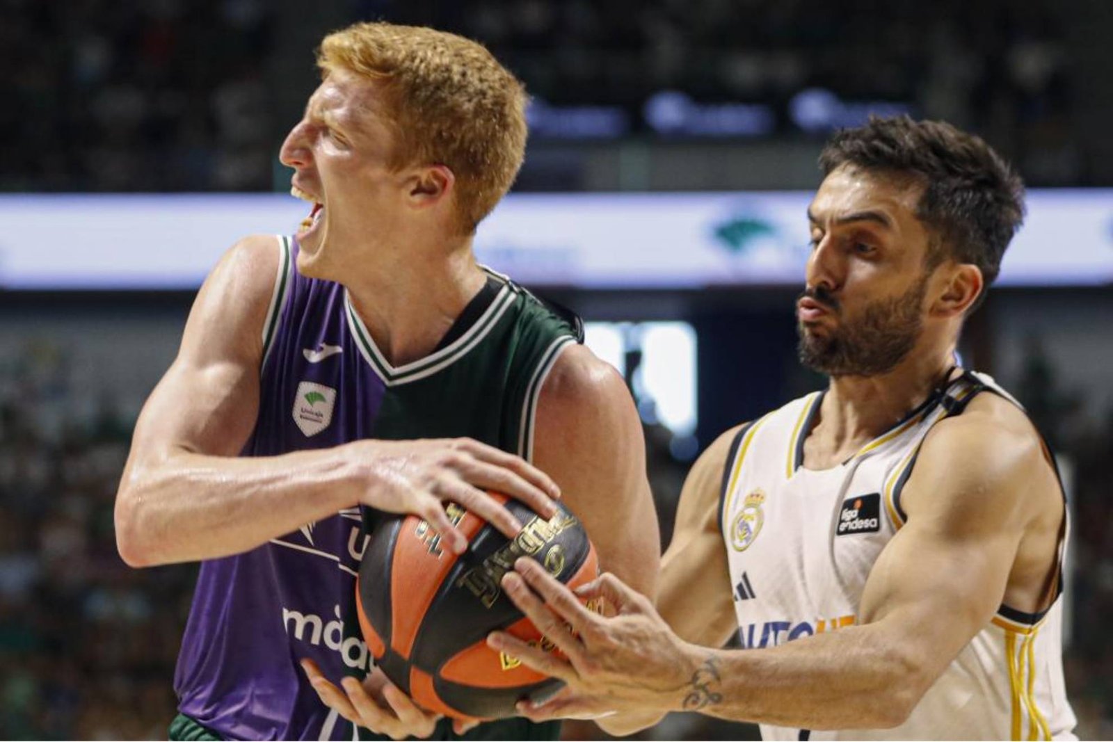 Alberto Díaz y Facundo Campazzo luchando por un balón(Fotografía:Marca)