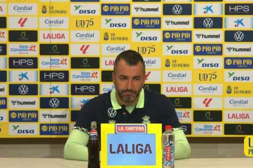 Diego Martínez en rueda de prensa. Foto: UD Las Palmas.