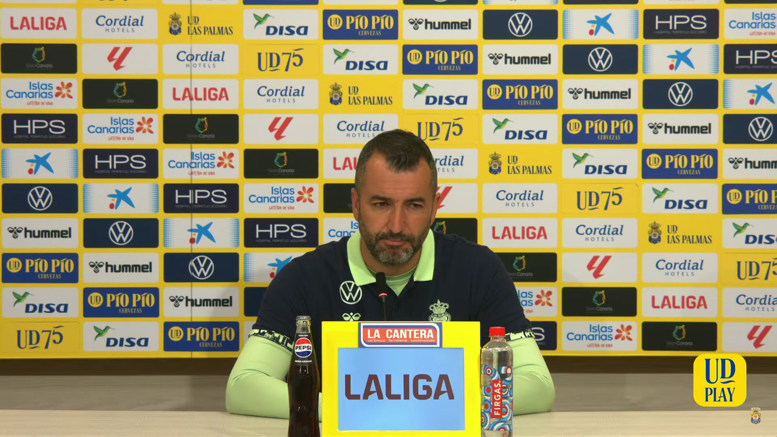 Diego Martínez en rueda de prensa. Foto: UD Las Palmas.