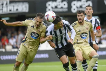 Imagen del último duelo entre FC Cartagena y Racing de Ferrol. Fuente: La Verdad