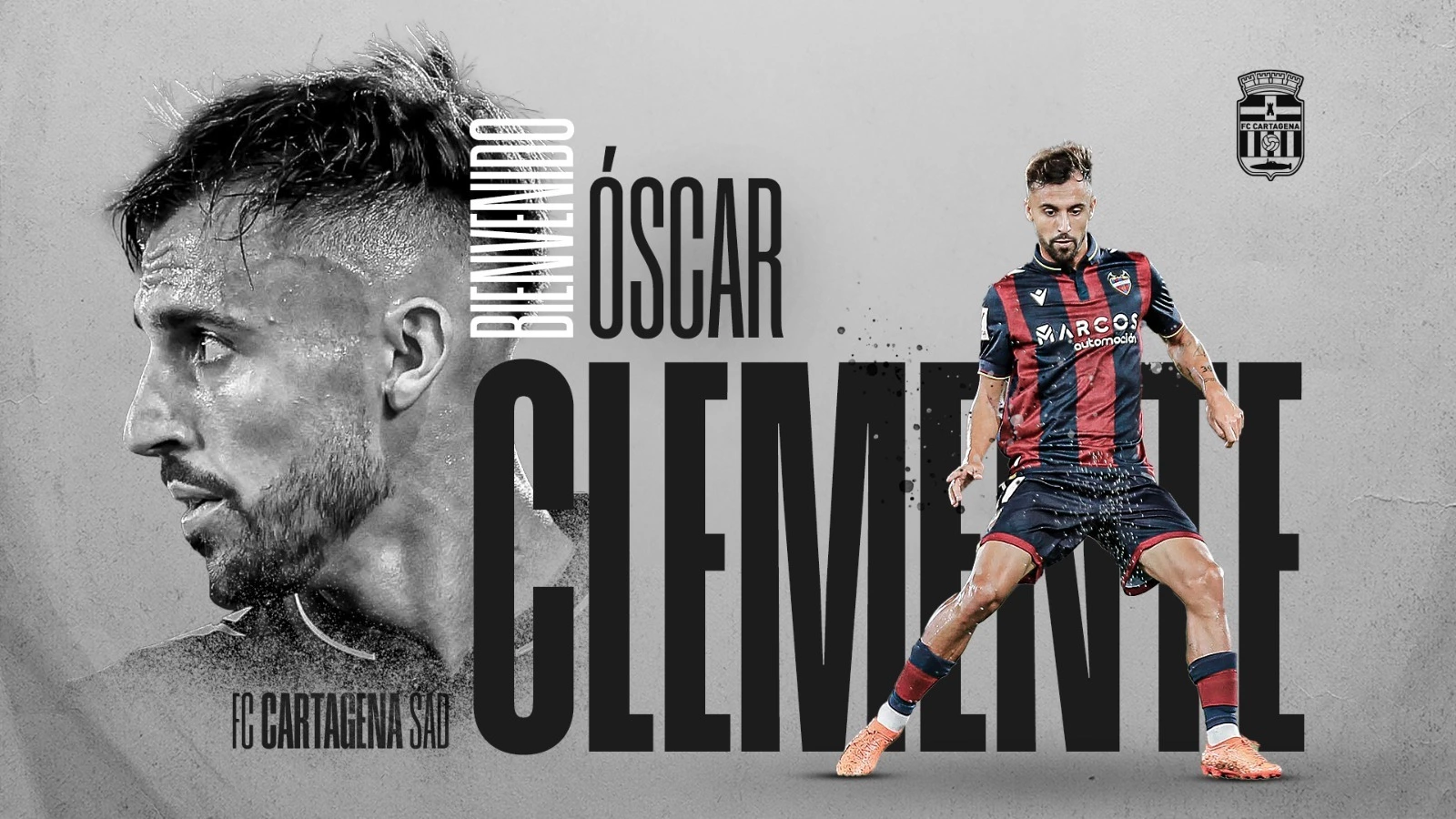 Óscar Clemente, nuevo jugador del FC Cartagena. Fuente: FC Cartagena