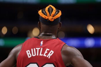 Jimmy Butler #22 con los Miami Heat en el Little Caesars Arena el 16 de Diciembre de 2024 en Detroit, Michigan. N (Fotografía:Gregory Shamus/Getty Images)