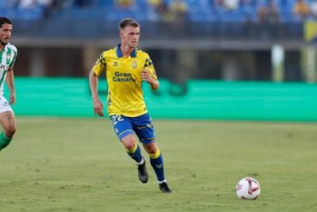 Daley Sinkgraven en el partido entre Las Palmas y el Real Betis. Foto: UD Las Palmas.