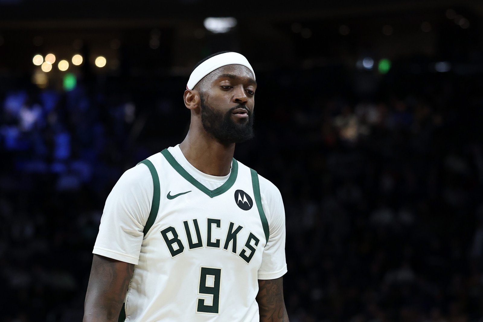 Bobby Portis #9 de los Milwaukee Bucks en el partido contra Golden State Warriors en el Fiserv Forum el 10 de Febrero de 2025 en Milwaukee, Wisconsin. (Fotografía: Stacy Revere/Getty Images)