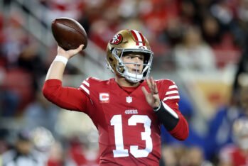 Brock Purdy #13 con los San Francisco 49ers contra los Detroit Lions en el Levi's Stadium el 30 de Diciembre de 2024 en Santa Clara, California. (Fotografía: Ezra Shaw/Getty Images)